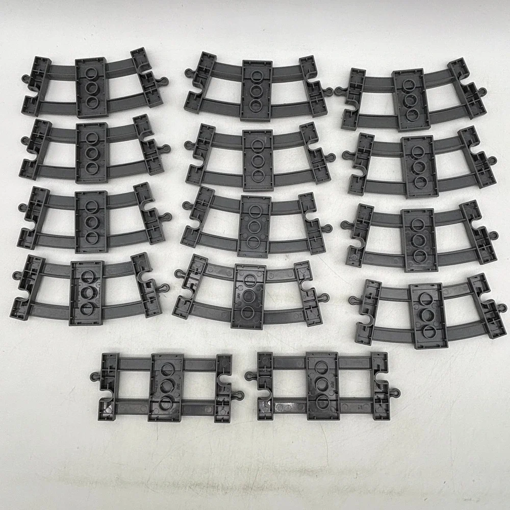 LEGO Duplo Thomas & Friends Gray Train Track Lot of 14 - 12 Curved 2 Straight